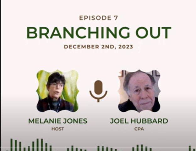 Joel Hubbard, CPA with Melanie Jones in the Branching Out podcast.
